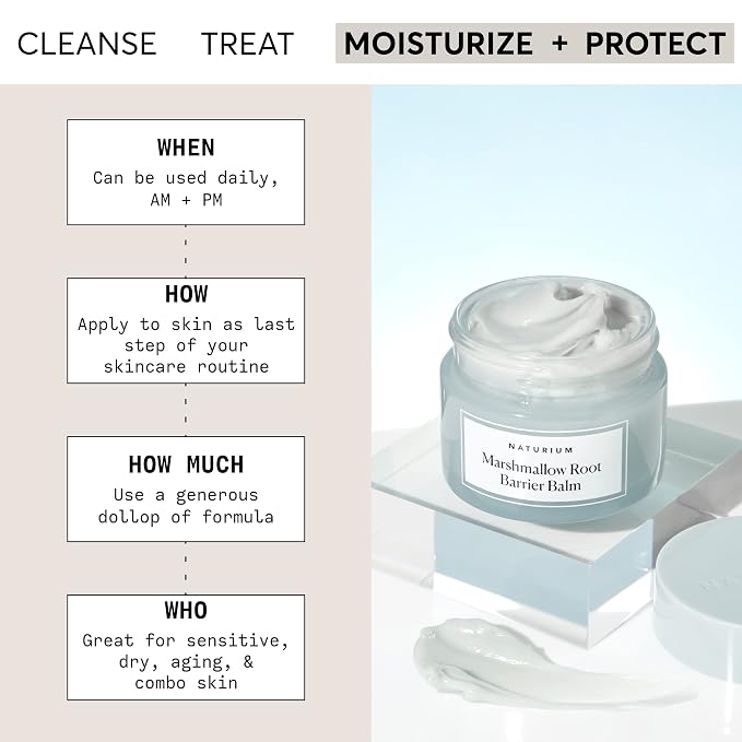 Naturium Marshmallow Root Barrier Balm, Face Balm Moisturizer - Image 2