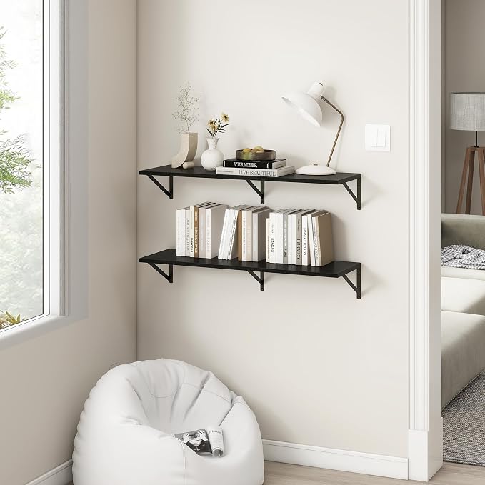 Fun Memories 40 Inch Floating Shelves, 12 Inch Deep Wall Shelf, 40 x 12 - Image 2