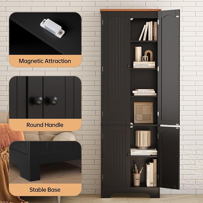 72.2'' Pantry - 4 Door Kitchen Cabinet - Image 3