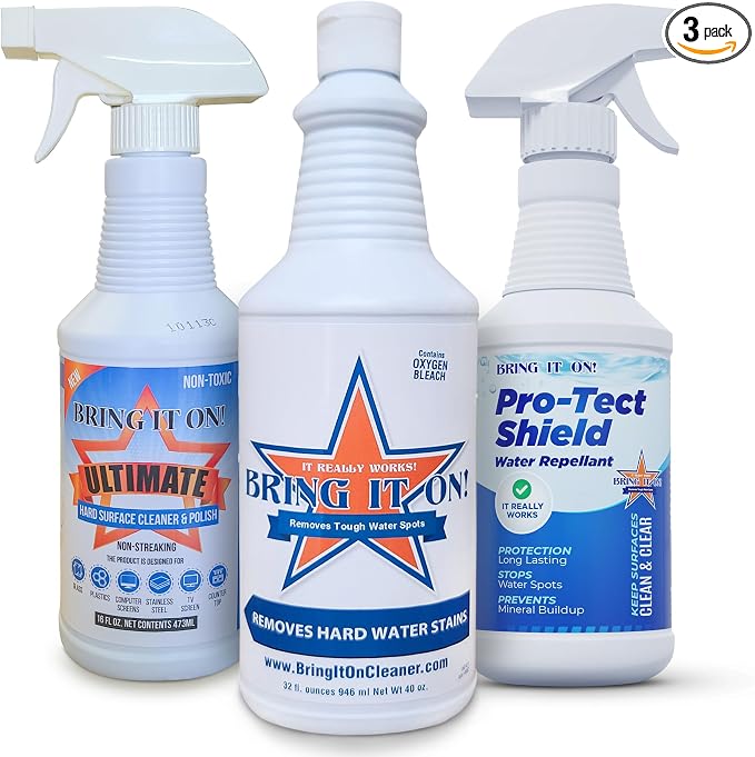BRING IT ON! CLEANER 32 Ounce Bathroom Cleaning Set | Protect Shield Water by Unknown