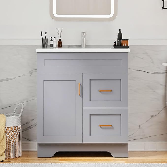 30-Inch Premium Wooden Bathroom Vanity by LDarqeer