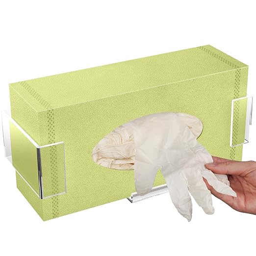 NiHome Clear Wall-Mounted Acrylic Glove Box Holder Dispenser by NiHome