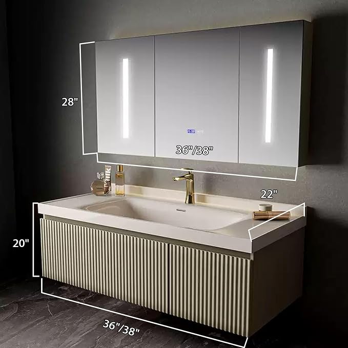 36IN Bathroom Vanity with Sink - Image 7