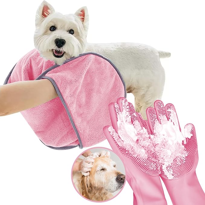 Dog Washing Gloves by KUEIOX