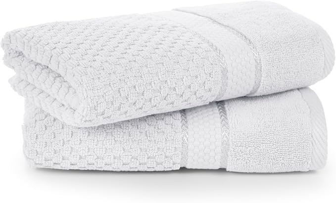 Ample Decor 100% Cotton Christmas White Hand Towel - Image 7