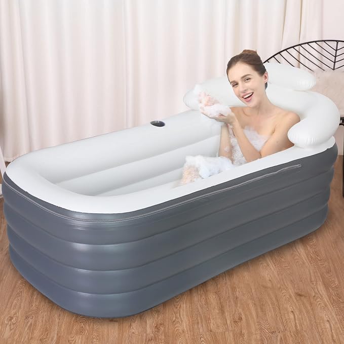 B&Y Inflatable Soaking Bathtub for Adult, Designed - Image 7
