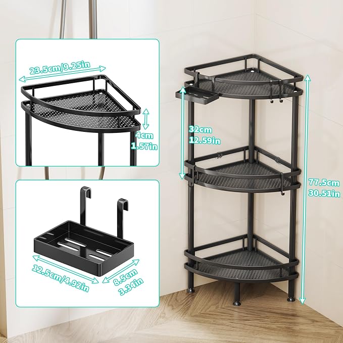HapiRm Standing Corner Shower Caddy - Image 2
