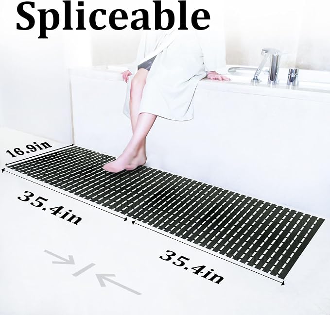 Large Shower Mat Without Suction Cups, Heavy Duty Bathtub Mat - Image 6