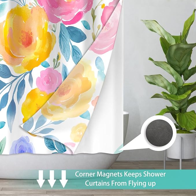 No Hook Shower Curtain Set - Image 2