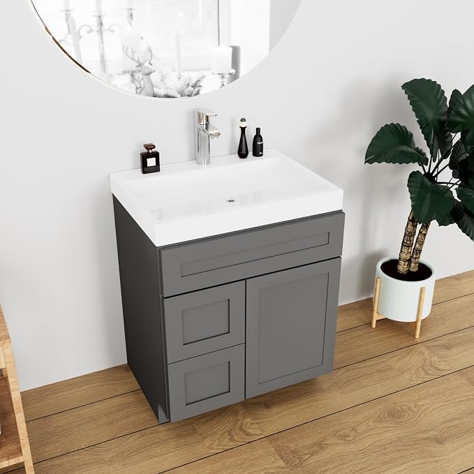 KitchenMan Bathroom Vanity 30 Inch Unassembled Sink Cabinet - Image 6