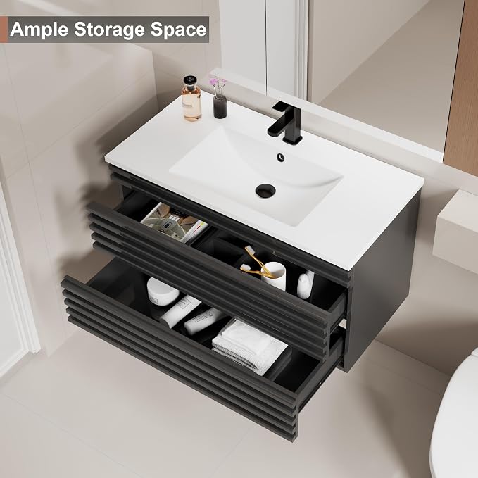 LUCKWIND 36" Floating Bathroom Vanity - Image 4