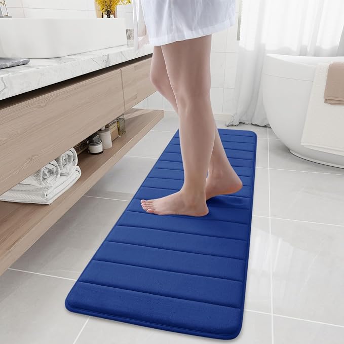 Buganda Memory Foam Bath Mat, Ultra Soft and Non-Slip Bathroom Rugs, Water by Buganda