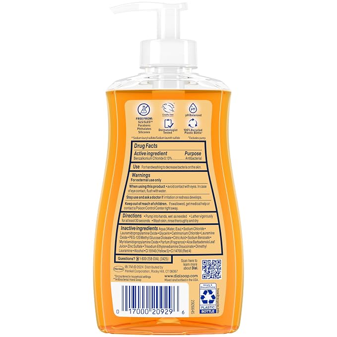 Dial Antibacterial Defense Liquid Hand Soap + Aloe, 11 Fl Oz, - Image 6