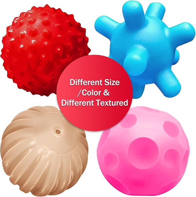 Sensory Balls for Baby Ball for Toddlers 1-3, Textured Multi Ball Set Soft - Image 7