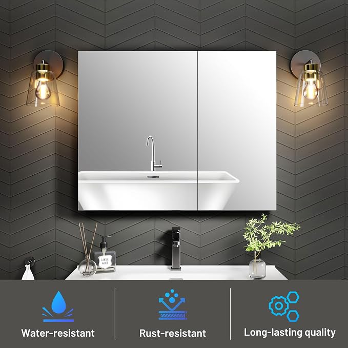 30 x 24 Medicine Cabinet Mirror - Image 3