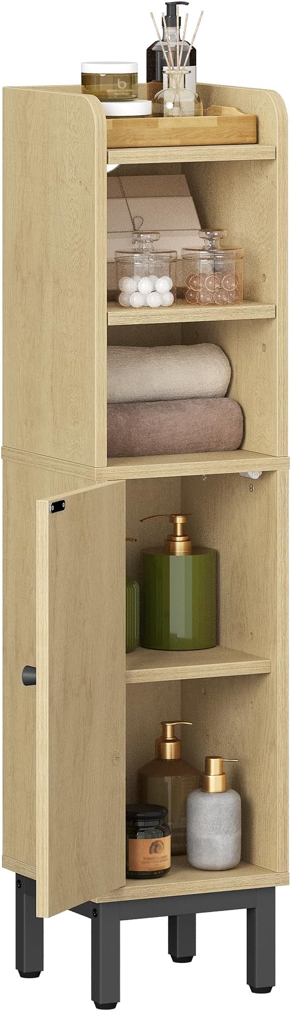 Bathroom Storage Cabinet, Small Corner Floor Cabinet - Image 9