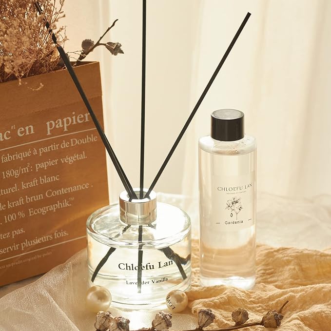 Chloefu LAN Gardenia Reéd Diffuser Refill 200ml/6.76 fl oz, Natural Essential - Image 3