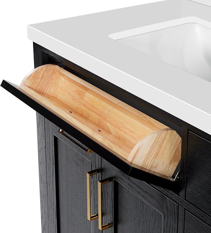 ARIEL Hepburn 73 Inch Double Rectangle Sink Bathroom Vanity - Image 8