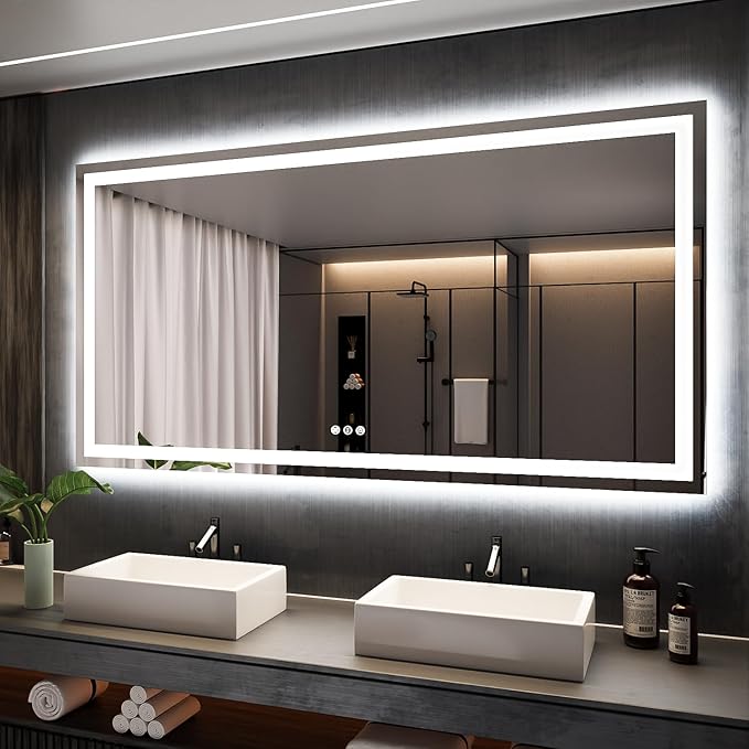 ISKM 72'' x 36'' LED Mirror for Bathroom Lighted Vanity Mirror for Wall Front by ISKM-IStillKeepMovin