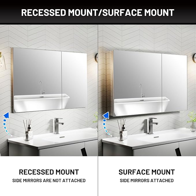 36 x 24 Medicine Cabinet Mirror - Image 5