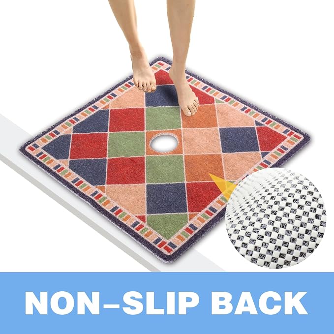 Square Shower Mat 23x23 Inch Non-Slip - Image 5