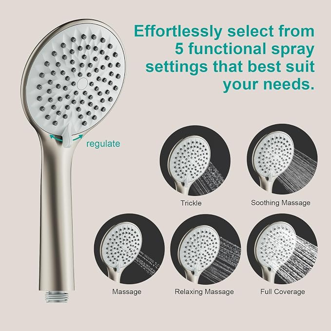 Shower Slide Bar Handheld Shower Head - Image 6