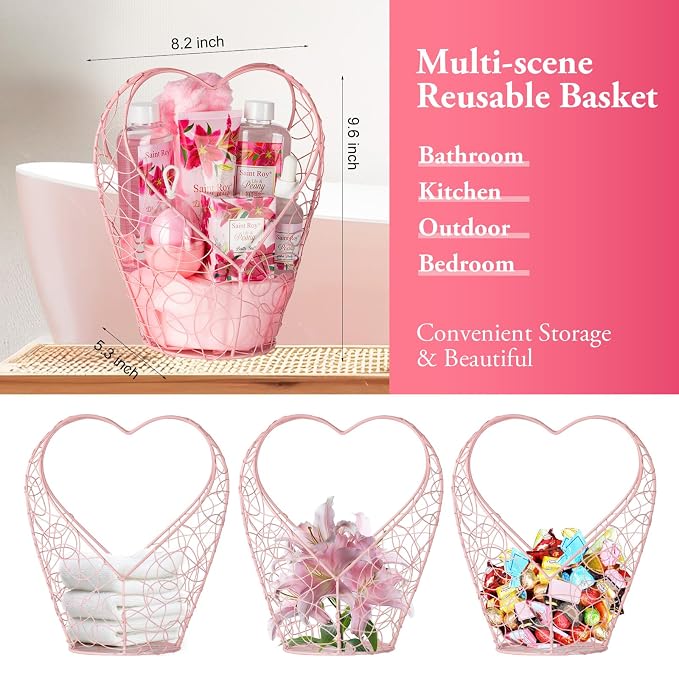 Gift Basket Christmas Gifts for Women Spa Set Lily & Peony Home Spa Set - Image 4