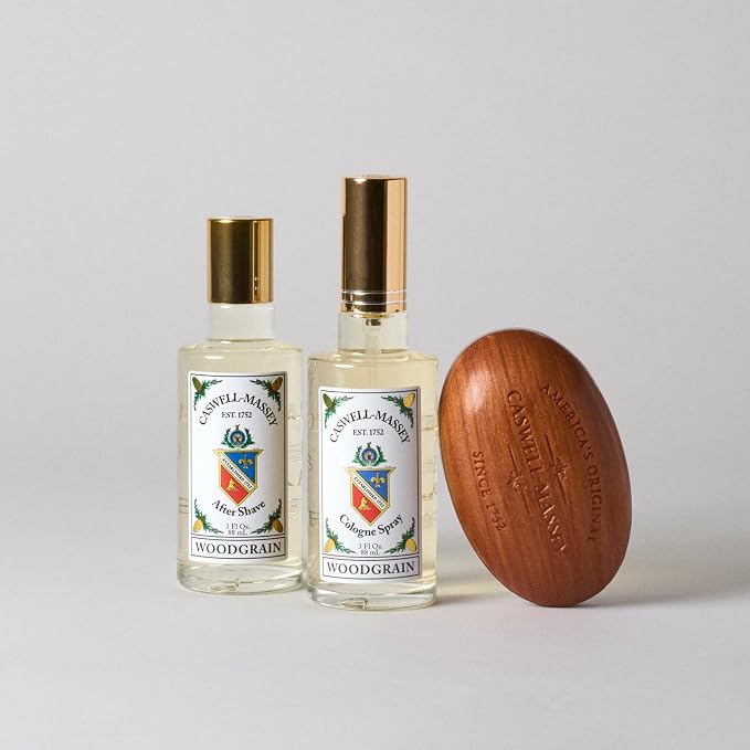 Caswell-Massey Triple Milled Heritage Woodgrain Sandalwood Three-Soap Set - Image 8