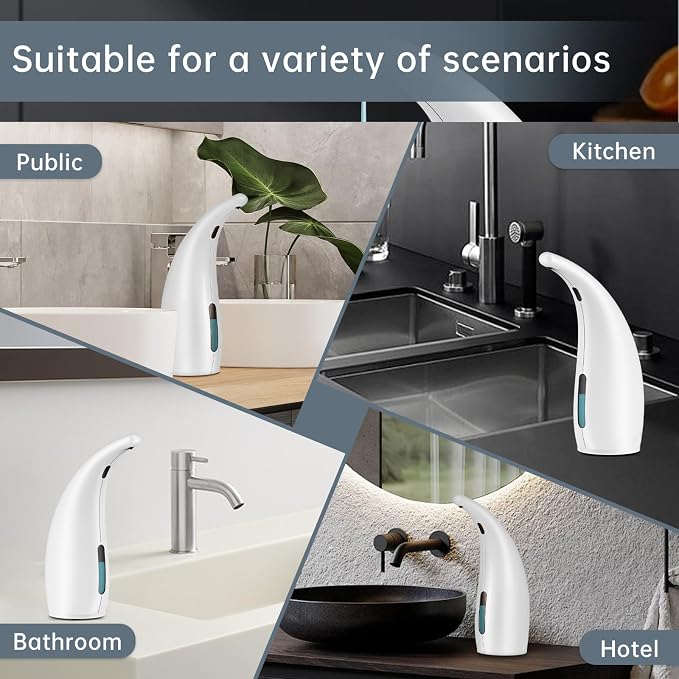 Automatic Liquid Soap Dispenser, 300ML Touchless 4 Gear Adjustable, Countertop - Image 5