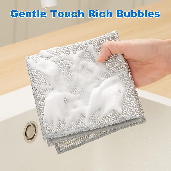 JOYMOOP Multipurpose Non-Scratch Wire Dishwashing Rag - Image 4