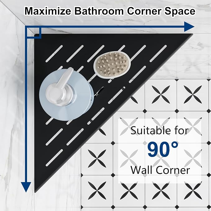 Corner Shower Shelves, 12” Recessed Tile Shower Shelf, 304 Stainless Steel - Image 2
