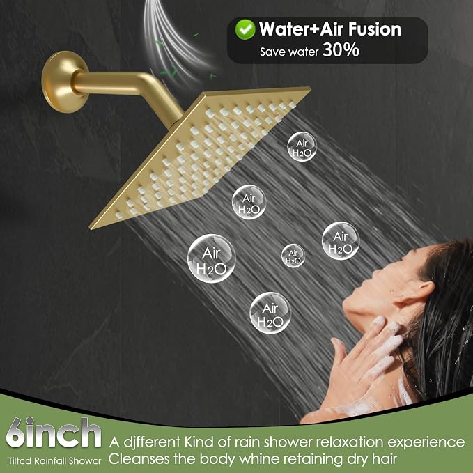 24x32 LED Dual Head Shower System 24"x32" Ceiling Mount Shower Head - Image 5