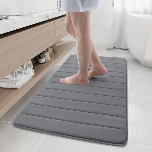 Buganda Memory Foam Bath Mat, Ultra Soft and Non-Slip Bathroom Rugs, Water by Buganda