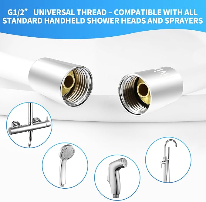 Extra Long Replacement Shower Hose Extension Handheld Shower Head Hose 118 - Image 4