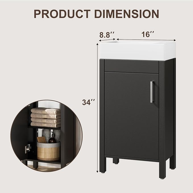 GarveeHome 16" Bathroom Vanity - Image 4