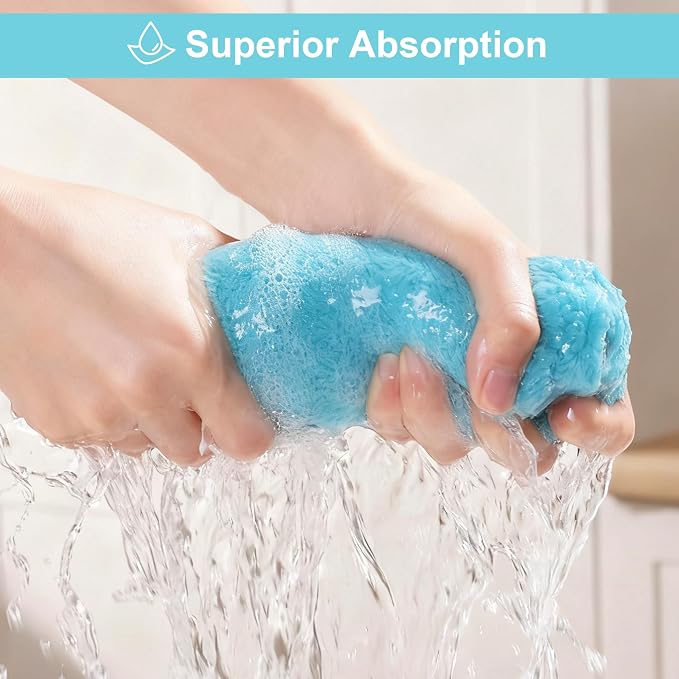 JOYMOOP Microfiber Cleaning Cloths Cyan, 11.8" x 11.8" Kitchen Towels – - Image 3