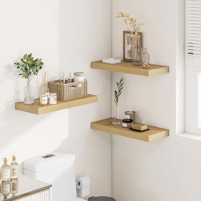 Vivelove 12 Inch Deep Floating Shelves 24 inch Long, 24 x 12 Wide Wall Shelves - Image 2