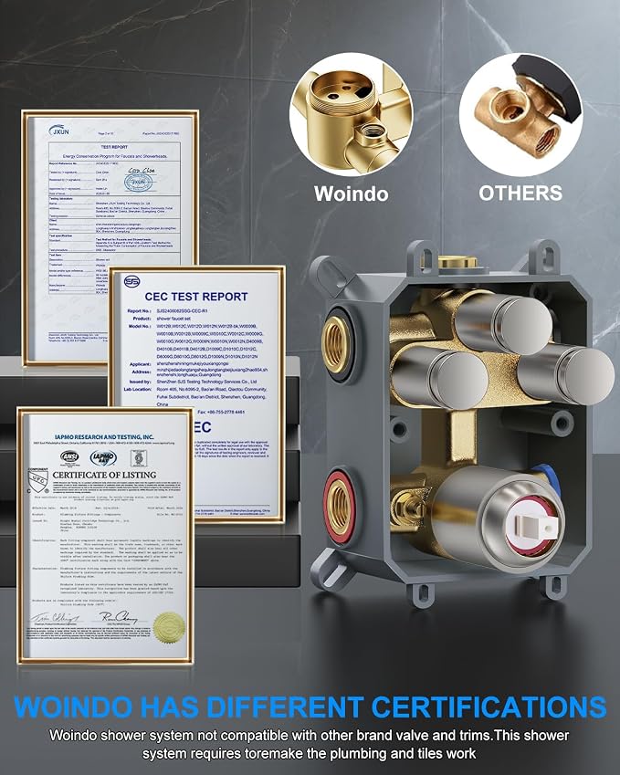 Shower System with Pressure Balance Valve, Brushed Nickel - Image 5