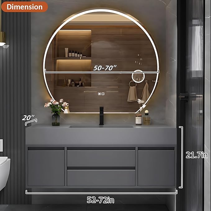 80IN Floating Bathroom Vanity - Image 2