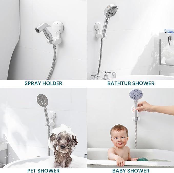 TAILI Shower Head Holder Suction Cup, handheld Shower Head Bracket, Height - Image 8
