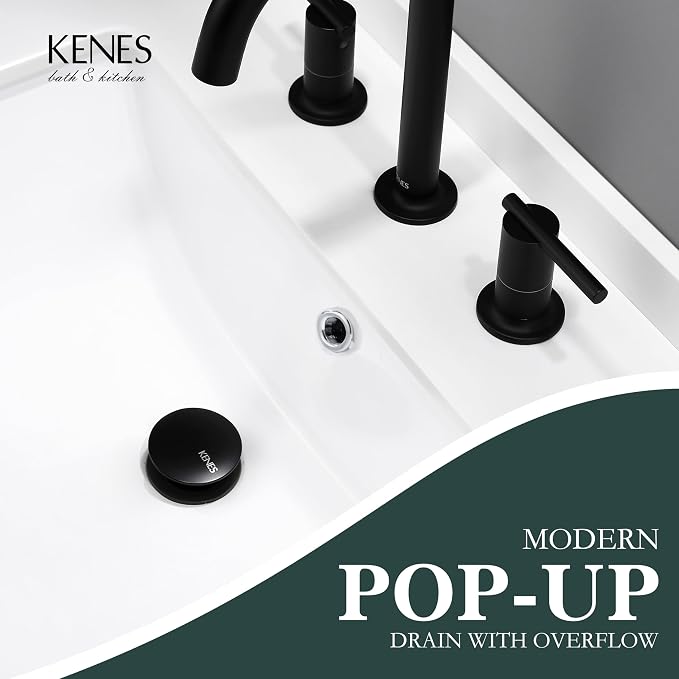 KENES Pop Up Bathroom Sink Drain - Image 2