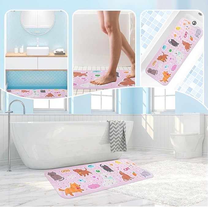 Baby Bath Mat for Tub Non Slip Kids Bathtub Mat Extra Long 40X16 Inch Toddler - Image 5