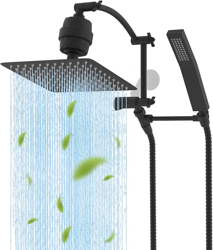 Hibbent All Metal 10'' Filtered Rainfall Shower Head by Hibbent