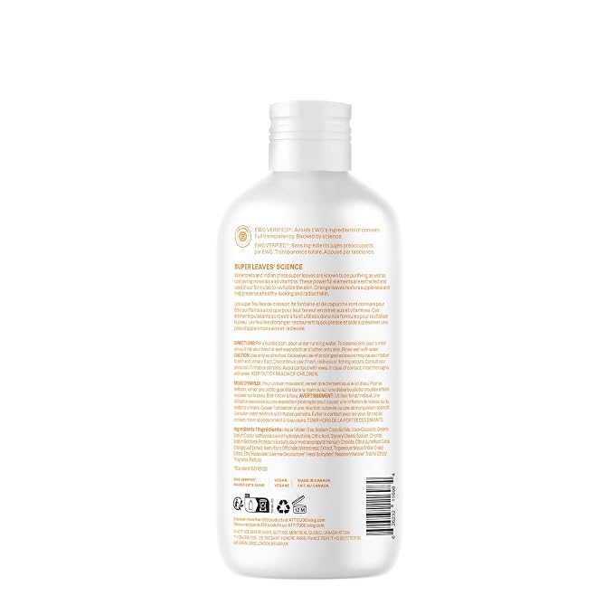 ATTITUDE Bubble Bath, EWG Verified, Plant and Mineral-Based, Dermatologically - Image 7