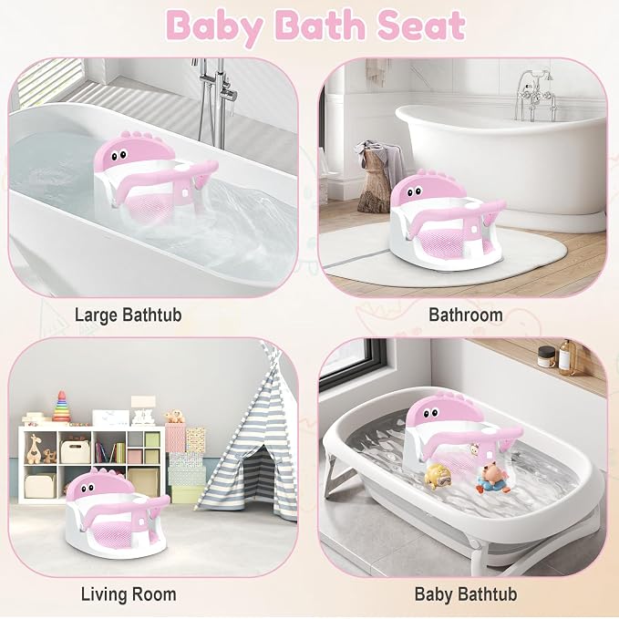 Baby Bath Seat for Babies 6 Months & Up Sitting Up, Non-Slip Baby Bath Chair - Image 6