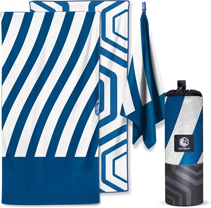 VENTURE 4TH Microfiber Beach Towel: Quick-Dry, Sandproof and Lightweight by VENTURE4TH