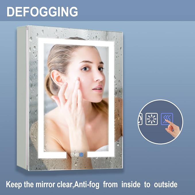 GroGro LED Lighted Bathroom Medicine Cabinet - Image 5