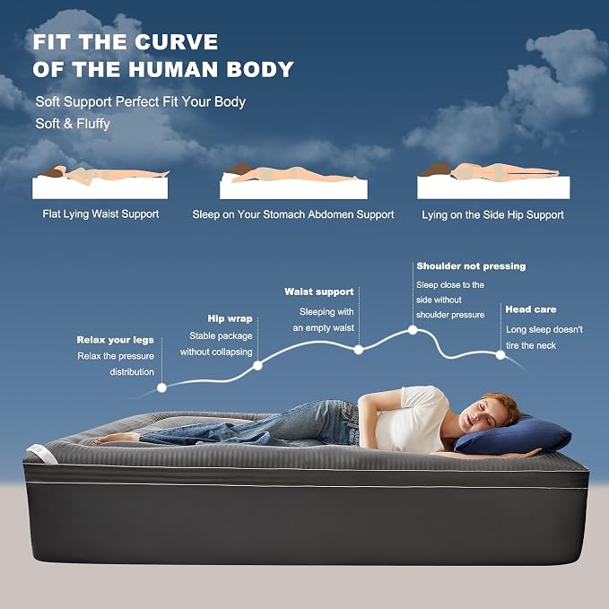BEDLORE King Mattress Topper, Thick Pillow Top Pad - Image 3