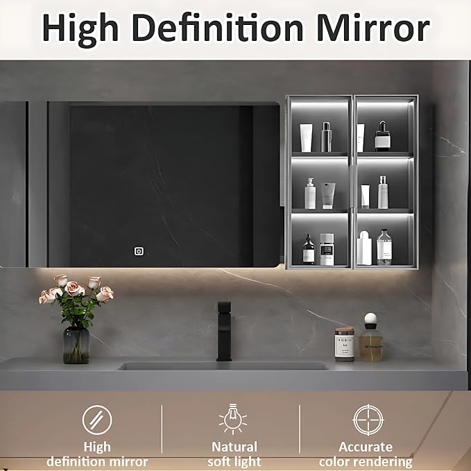 80IN Wood Bathroom Cabinet - Image 3