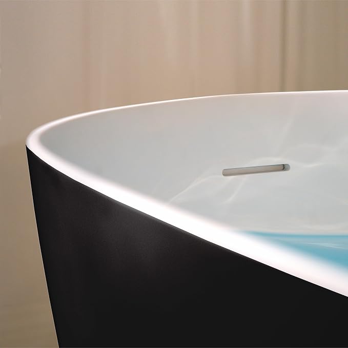 WOODBRIDGE 69" L x 32" W Luxury Contemporary Solid Surface Stone Resin - Image 7